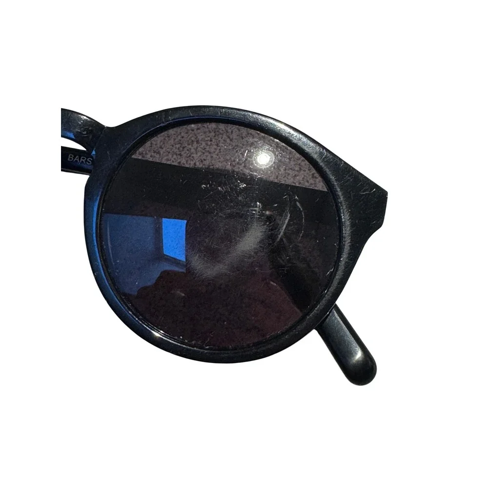 Monokel Eyewear Barstow Black Round Sunglasses Handcrafted